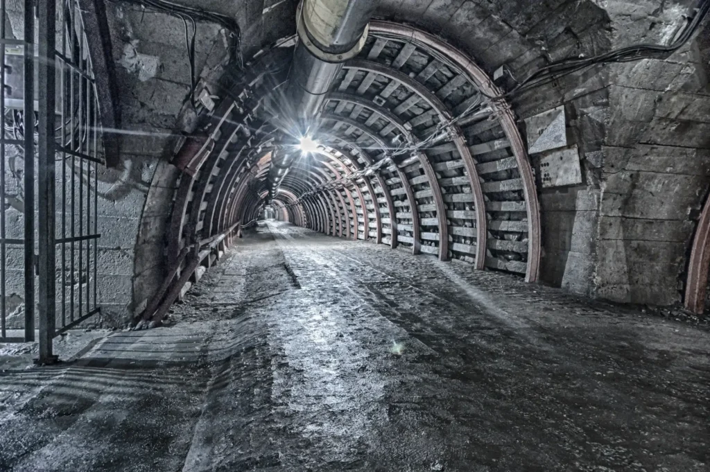 Underground mine tunnel