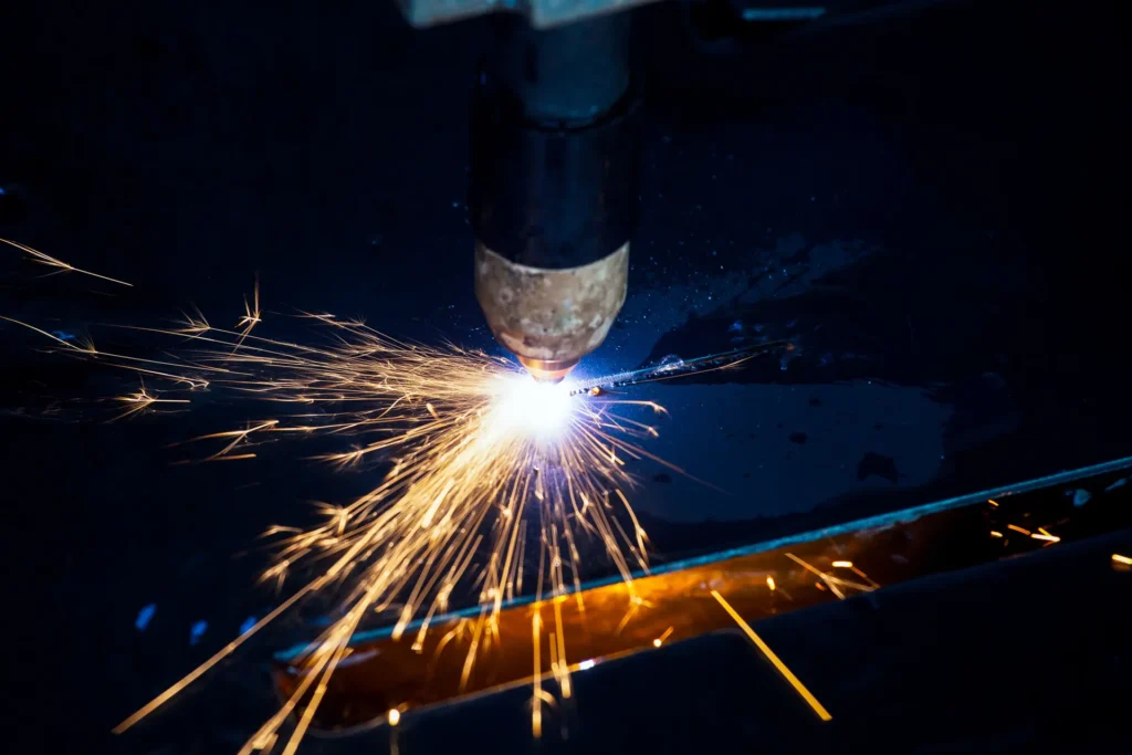 CNC plasma cutting steel
